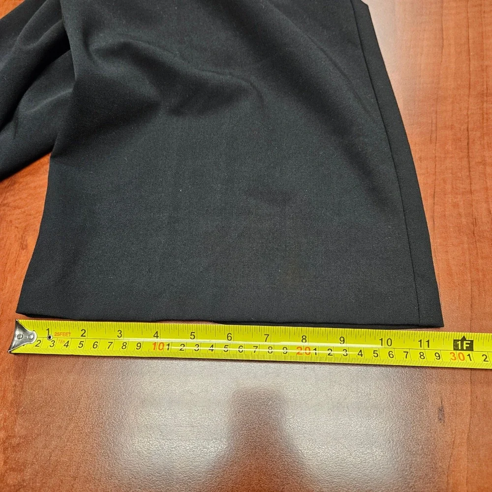 Zara Black Wide Straight Leg Trousers Dress Pants 28/31 Size Medium - Picture 14 of 14